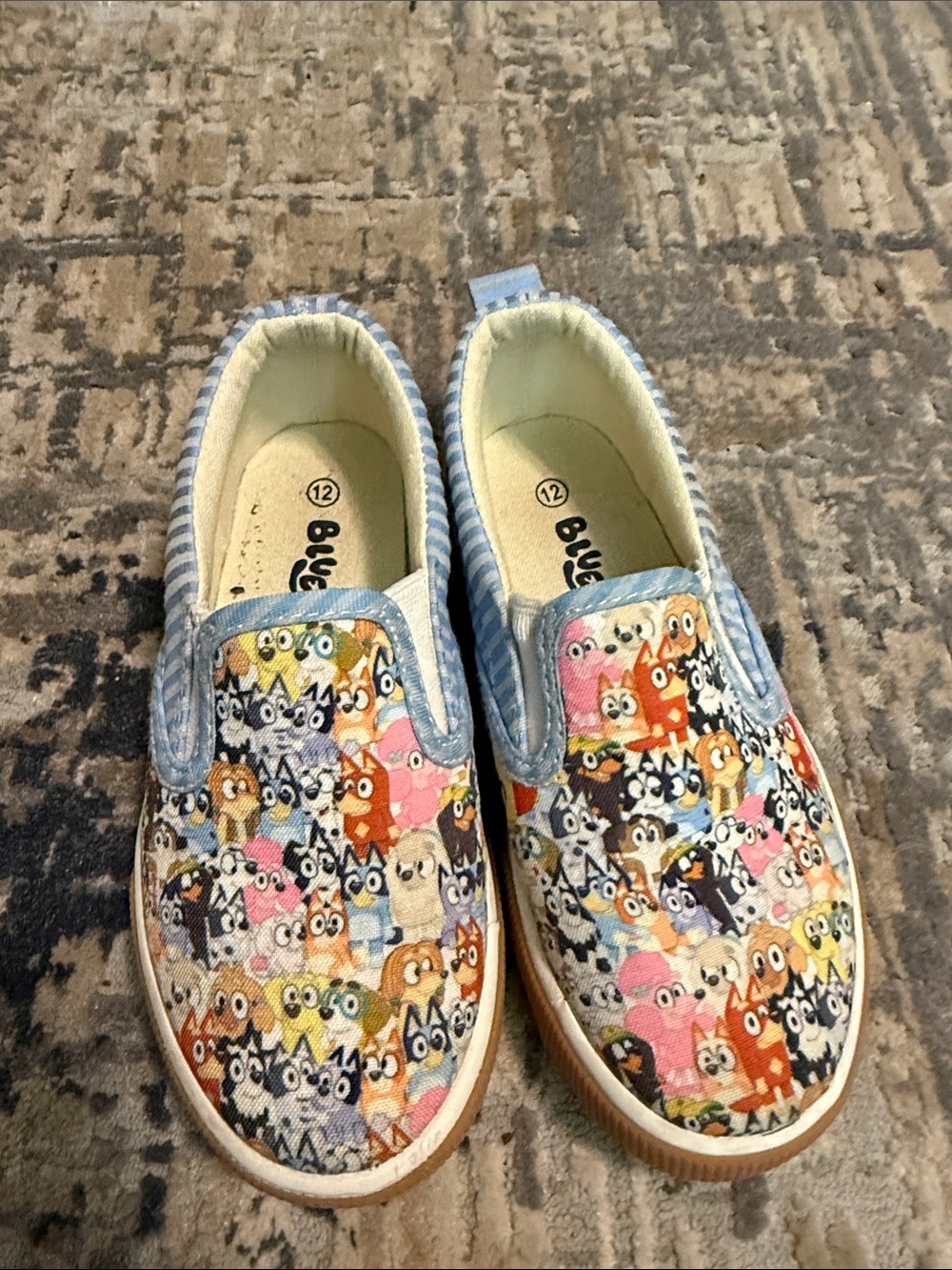 Children's Slip on Bluey Sneakers - Blue Multicolor